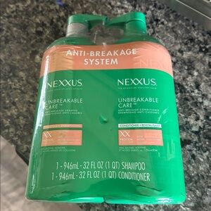 Nexxus Unbreakable Care Shampoo & Conditioner Set Anti Breakage Green Bottle New